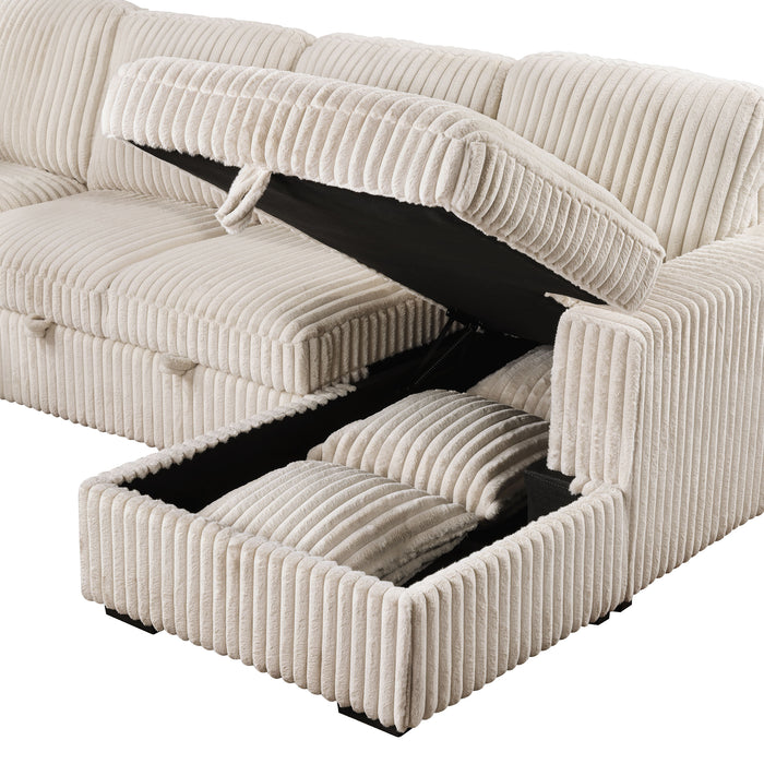 Devonshire Pull-Out Sleeper Sectional Sofa
