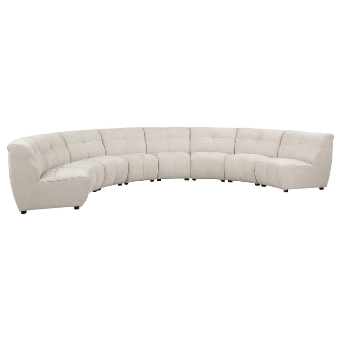 Charlotte Upholstered Modular Sectional Sofa Ivory