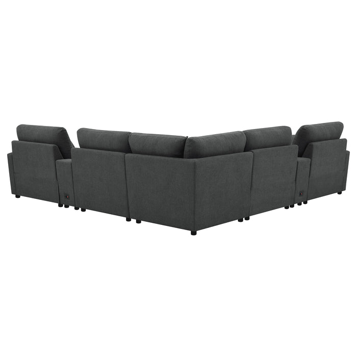Collins Black & White Reclining Sectional