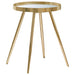 Kaelyn Round Mirror Top End Table Gold image