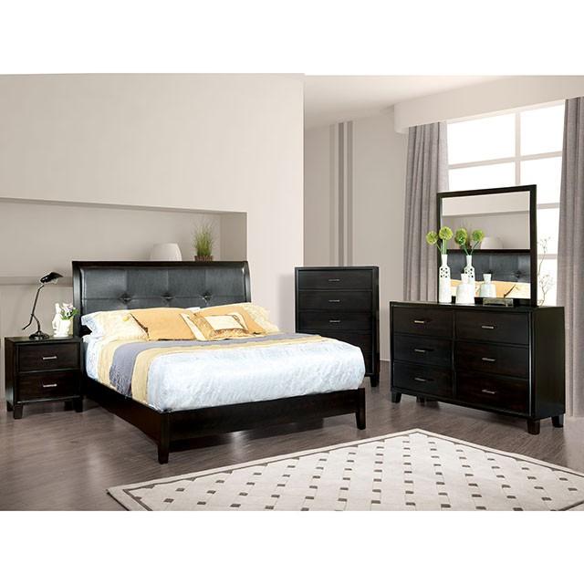 Enrico Full Queen Bed Brown, Black, & Cherry