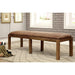 GIANNA Rustic Pine Fabric Bench image