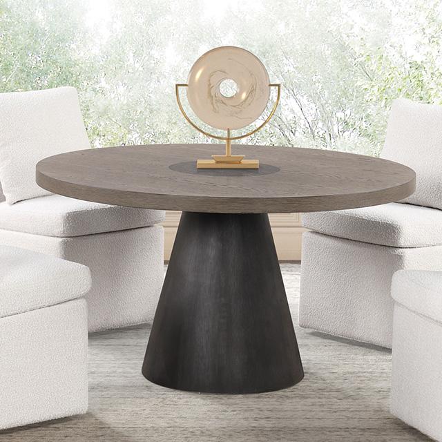 Broager 5 Pc Dining Set (White Swivel Chairs)
