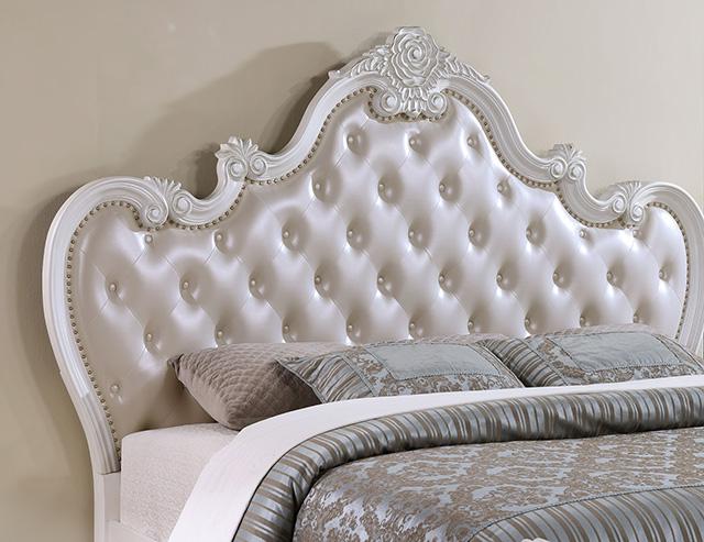 Ventresca 4 & 5 Piece Queen Bedroom Set White & Chrome