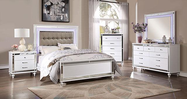 BRACHIUM Cal.King Bed, White