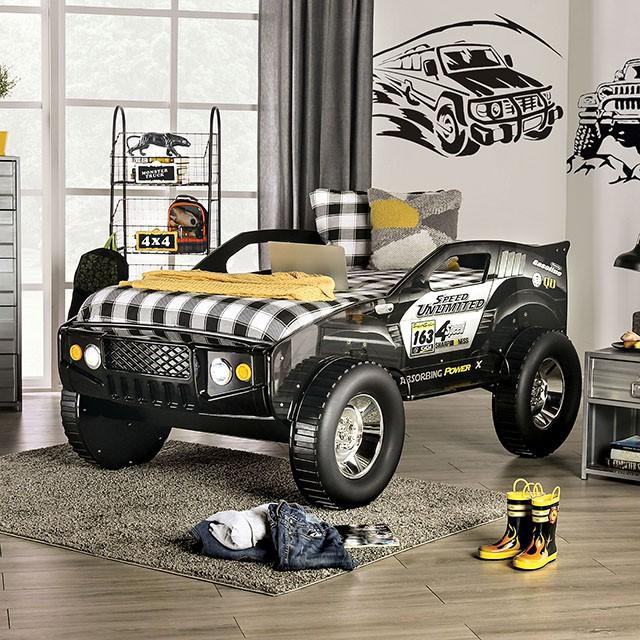 SPEED JUMP BLACK Twin Bed, Black