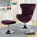 Eloise Purple Accent Chair w/ Ottoman image