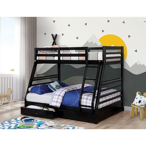 California Iv Black Twin/Full Bunk Bed image