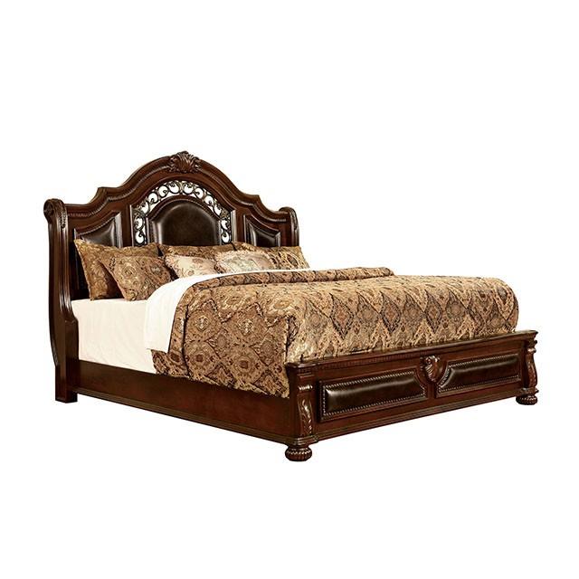 Flandreau Brown Cherry/Espresso Cal.King, E.King & Queen Bed