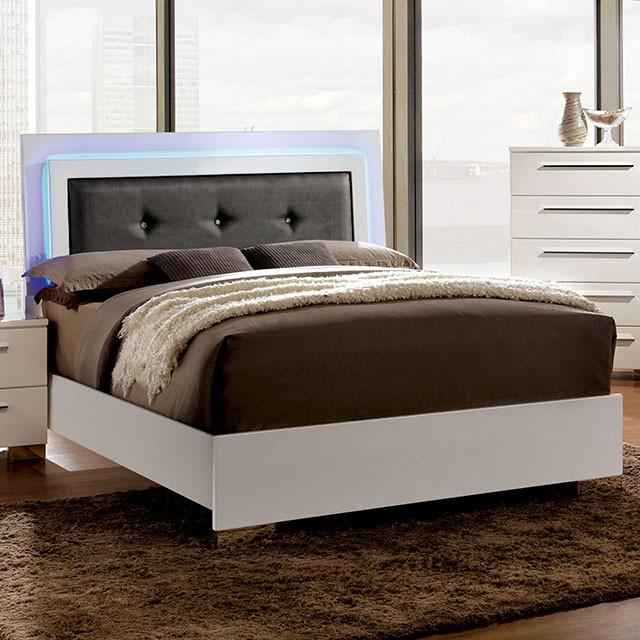 CLEMENTINE Glossy White E.King, Full,& Queen Bed