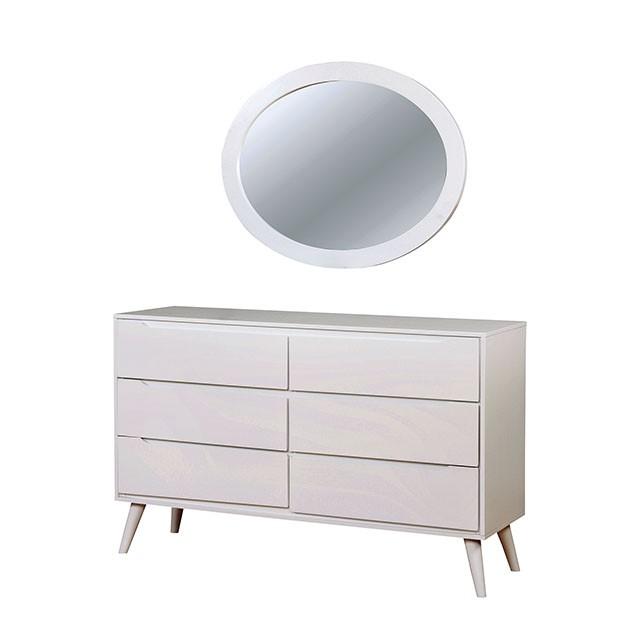 LENNART II White Oval Mirror