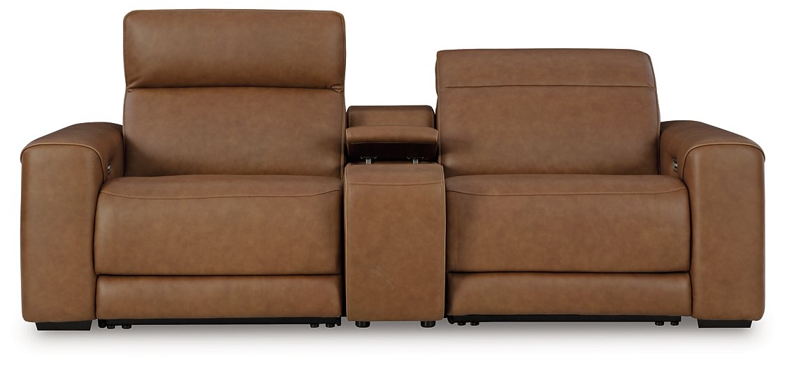 Magic Man Power Reclining Sectional Loveseat with Console image