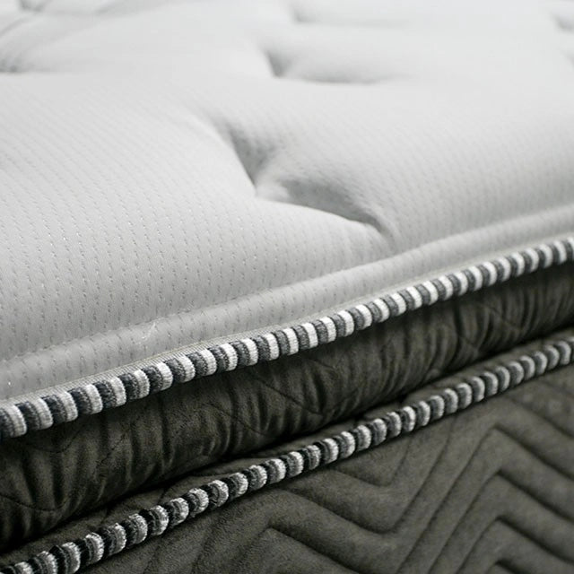 STORMIN White/Gray 13" Euro Pillow Top Mattress