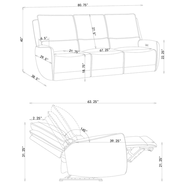 Sylmar Power Reclining Sofa Set