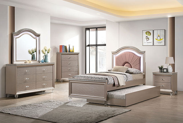 ALLIE Twin & Full Rose Gold Bed