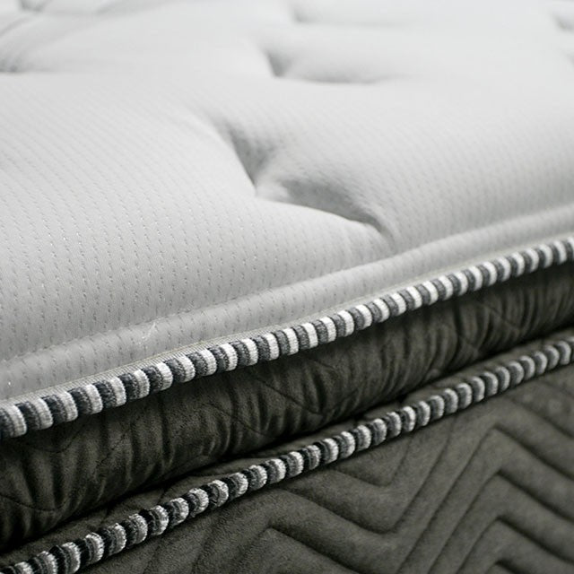 STORMIN White/Gray 13" Euro Pillow Top Mattress