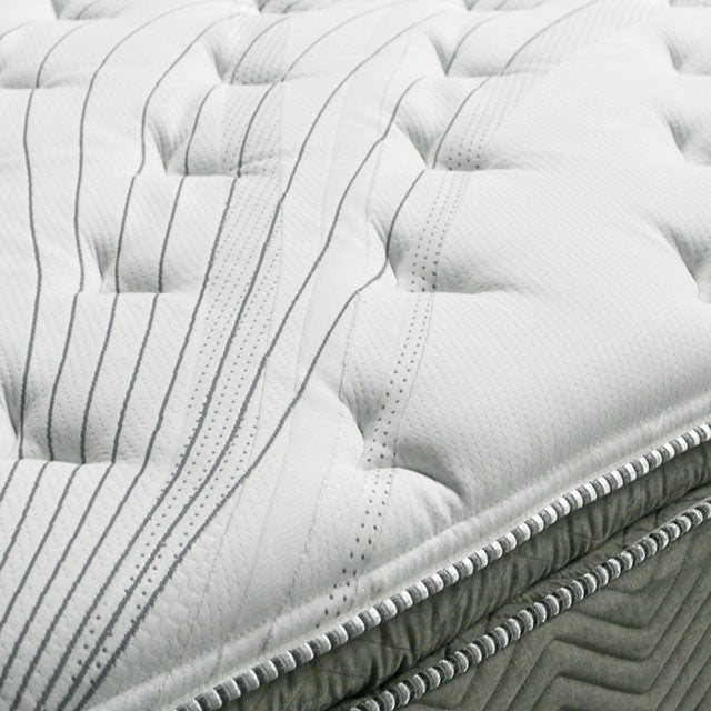 STORMIN White/Gray 13" Euro Pillow Top Mattress