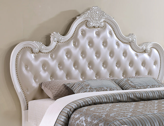 Ventresca 4 & 5 Piece Queen Bedroom Set White & Chrome