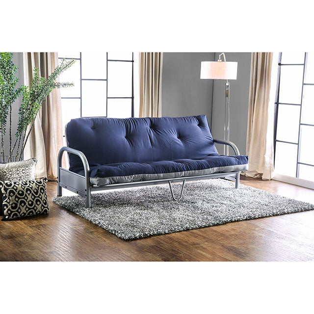 Aksel Black/Red Futon Mattress, Black, Red & Gray