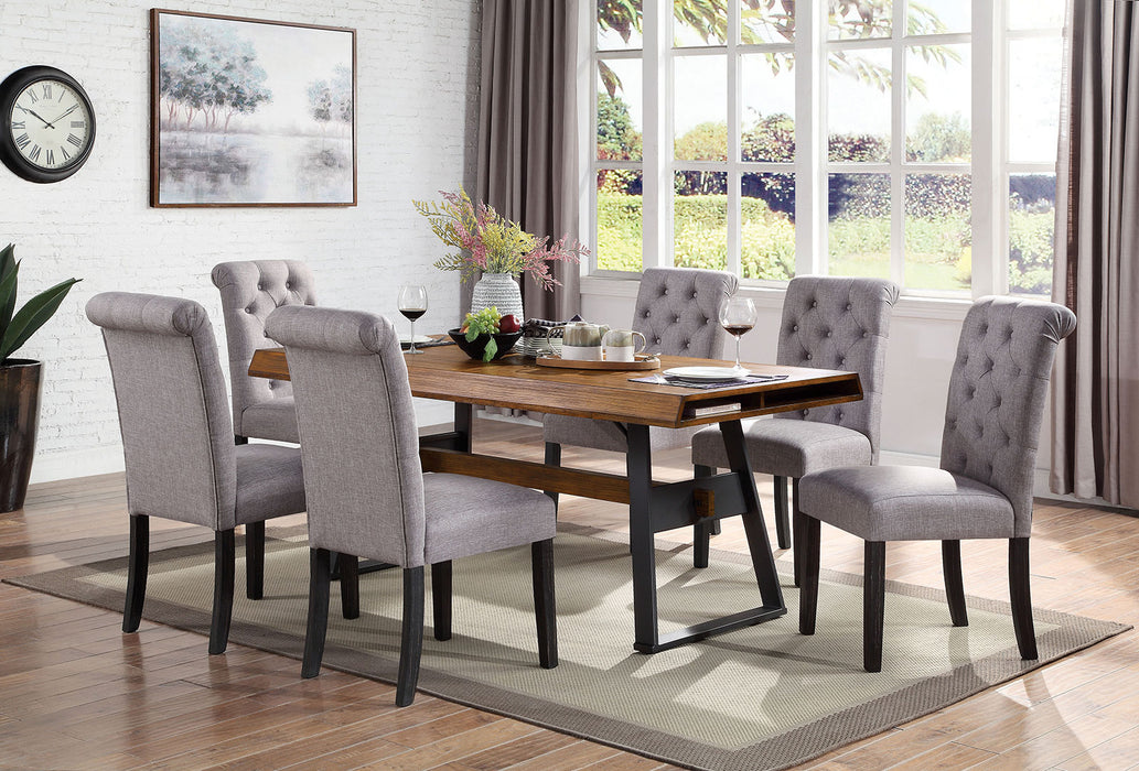 OFTRINGEN 7 Pc. Dining Table Set w/ Fabric Chairs image