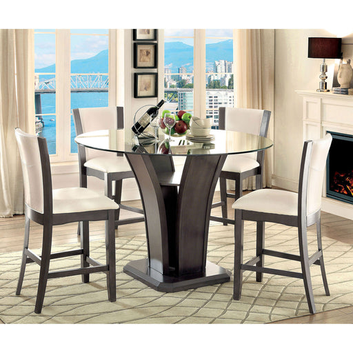 MANHATTAN III Gray 7 Pc. Round Counter Ht. Table Set image