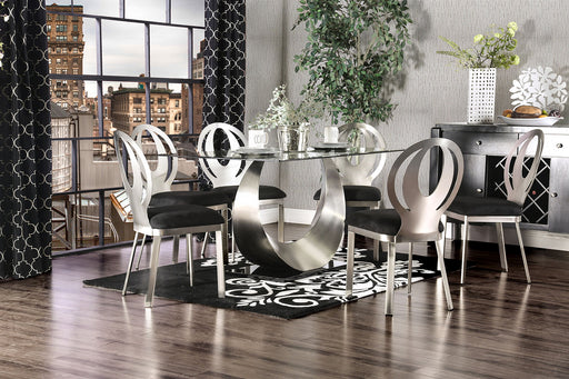 ORLA Silver/Black Dining Table image