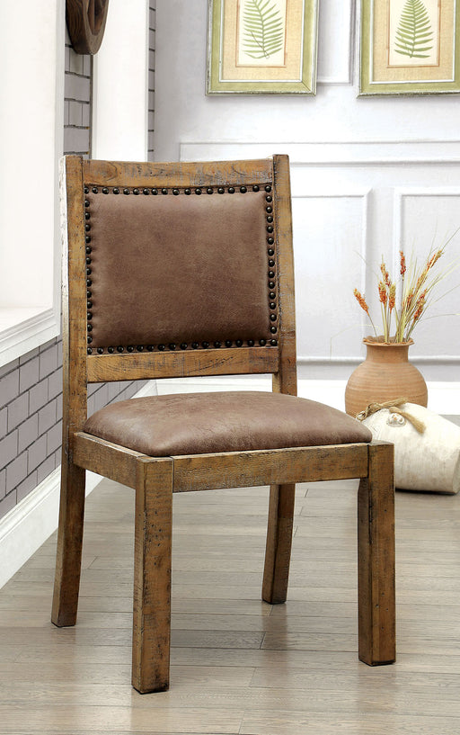 GIANNA Rustic Pine/Brown Side Chair (2/CTN) image
