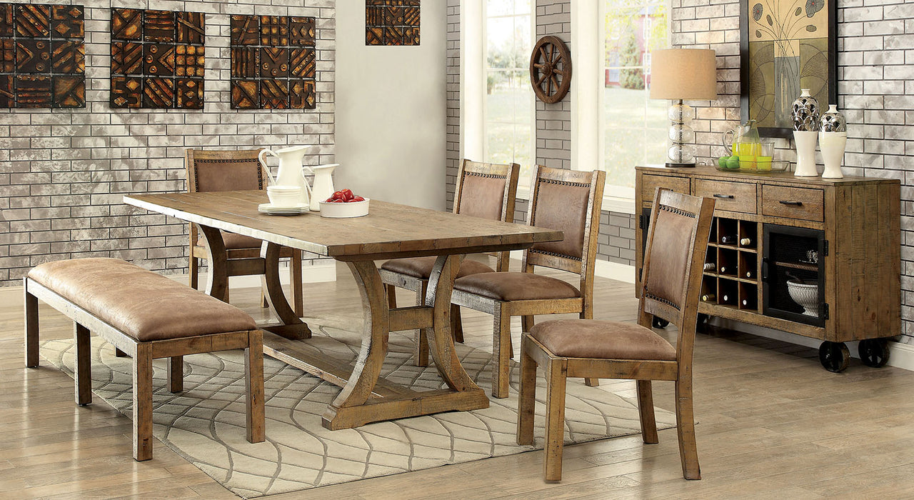 GIANNA 6 Pc. Dining Table Set w/ Bench image