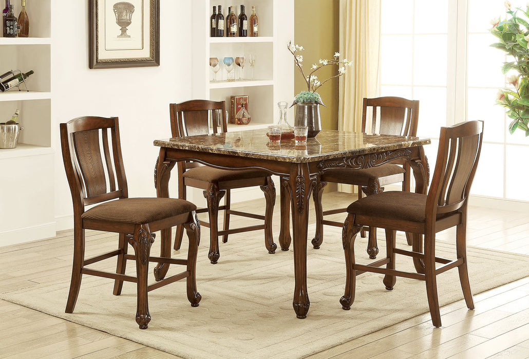 JOHANNESBURG Brown Cherry, Brown 5 Pc. Counter Ht. Table Set image