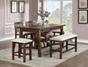 FREDONIA 6 Pc. Counter Ht. Table Set w/ 2 PC + bench + 2 Stools image