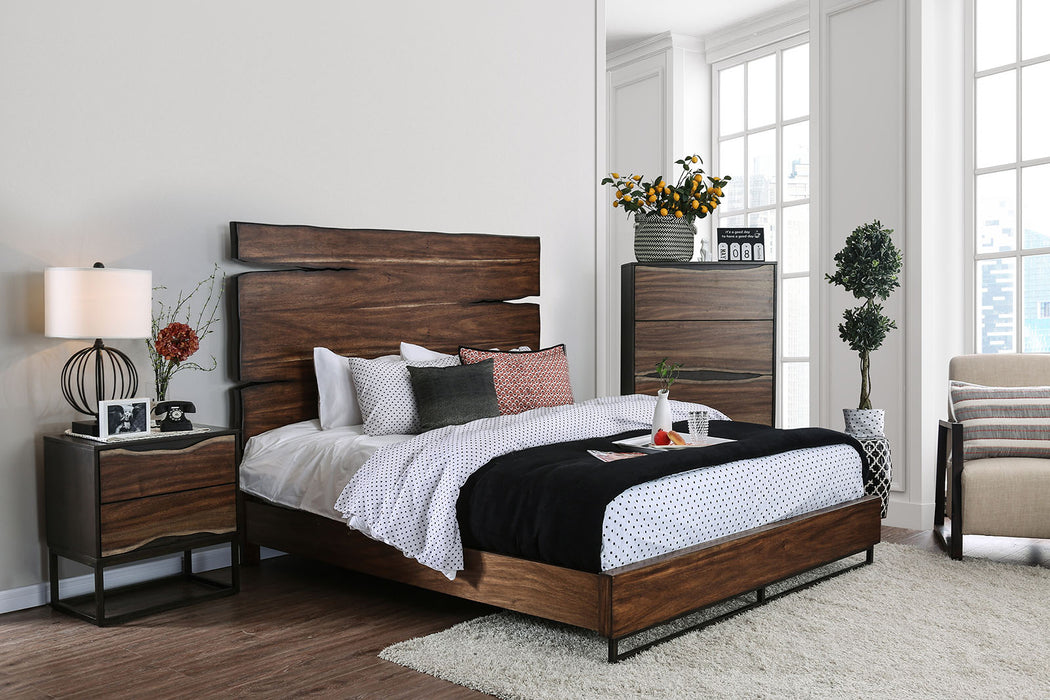 Fulton Dark Oak/Dark Walnut 5 Pc. Queen Bedroom Set w/ 2NS image