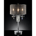 Gina Black/Silver Table Lamp, Hanging Crystal image
